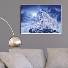Charger l'image dans la galerie, Loups hurlant - diamant rond complet - 40x30cm
