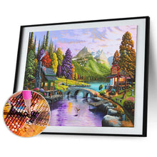 Charger l&#39;image dans la galerie, Paysage - diamant rond complet - 40x30cm
