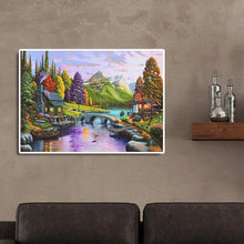 Charger l&#39;image dans la galerie, Paysage - diamant rond complet - 40x30cm
