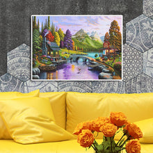 Charger l&#39;image dans la galerie, Paysage - diamant rond complet - 40x30cm
