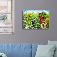 Charger l&#39;image dans la galerie, Papillons pick miel - diamant rond complet - 40x30cm
