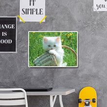 Charger l&#39;image dans la galerie, Panier de chat - diamant rond complet - 40x30cm
