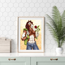 Charger l&#39;image dans la galerie, Cheval de catoon - diamant rond complet - 30x40cm
