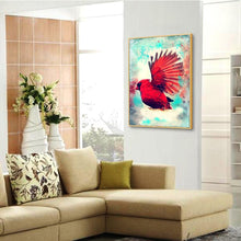 Charger l&#39;image dans la galerie, Oiseau - diamant rond complet - 30x40cm

