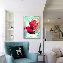 Charger l&#39;image dans la galerie, Oiseau - diamant rond complet - 30x40cm
