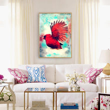 Charger l&#39;image dans la galerie, Oiseau - diamant rond complet - 30x40cm
