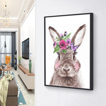 Charger l&#39;image dans la galerie, Lapin de guirlande - diamant rond complet - 30x40cm
