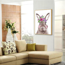 Charger l&#39;image dans la galerie, Lapin de guirlande - diamant rond complet - 30x40cm
