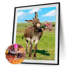 Charger l&#39;image dans la galerie, Âne - diamant rond complet - 30x40cm
