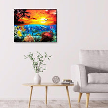 Charger l&#39;image dans la galerie, Monde sous-marin - diamant rond complet - 50x40cm
