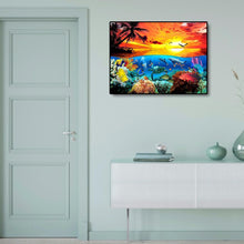 Charger l&#39;image dans la galerie, Monde sous-marin - diamant rond complet - 50x40cm
