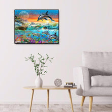 Charger l&#39;image dans la galerie, Monde sous-marin - diamant rond complet - 50x40cm
