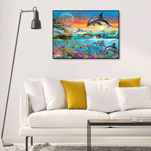 Charger l&#39;image dans la galerie, Monde sous-marin - diamant rond complet - 50x40cm
