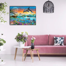 Charger l&#39;image dans la galerie, Monde sous-marin - diamant rond complet - 50x40cm
