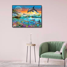 Charger l&#39;image dans la galerie, Monde sous-marin - diamant rond complet - 50x40cm
