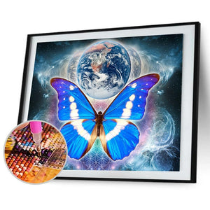 Terre de papillon - diamant rond complet - 50x40cm