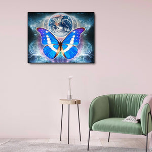 Terre de papillon - diamant rond complet - 50x40cm