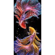 Charger l&#39;image dans la galerie, Poisson coloré - diamant rond complet - 45x85cm
