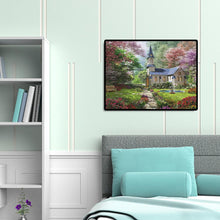 Charger l&#39;image dans la galerie, Maison de château - diamant rond complet - 40x30cm
