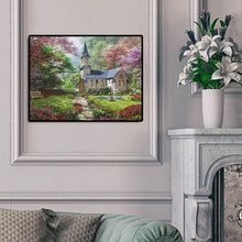 Charger l&#39;image dans la galerie, Maison de château - diamant rond complet - 40x30cm
