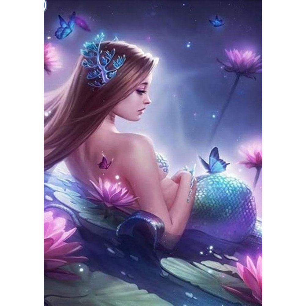 Sirène - diamant rond complet - 30x40cm