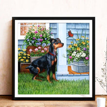 Charger l&#39;image dans la galerie, Femmes de chien - diamant rond complet - 30x30cm
