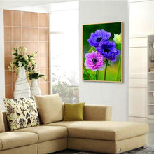 Charger l&#39;image dans la galerie, Croix de fleur - diamant rond complet - 30x40cm
