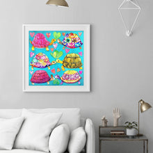 Charger l&#39;image dans la galerie, Tortue - diamant rond complet - 30x30cm
