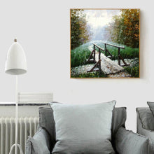 Charger l&#39;image dans la galerie, Petit pont - diamant rond complet - 30x30cm
