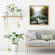 Charger l&#39;image dans la galerie, Petit pont - diamant rond complet - 30x30cm
