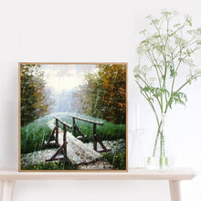 Charger l&#39;image dans la galerie, Petit pont - diamant rond complet - 30x30cm
