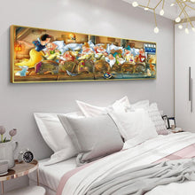 Charger l&#39;image dans la galerie, Blanc neige et sept nains - diamant rond complet - 100x50cm
