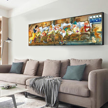 Charger l&#39;image dans la galerie, Blanc neige et sept nains - diamant rond complet - 100x50cm
