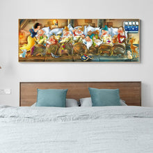 Charger l&#39;image dans la galerie, Blanc neige et sept nains - diamant rond complet - 100x50cm
