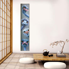 Charger l&#39;image dans la galerie, Autruche- (115 * 25cm) -Full Drill Round Drill Diamond Painting-PREORDER
