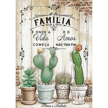 Charger l&#39;image dans la galerie, Cactus et lettres - diamant rond complet - 30x40cm
