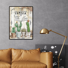 Charger l&#39;image dans la galerie, Cactus et lettres - diamant rond complet - 30x40cm
