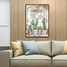 Charger l&#39;image dans la galerie, Cactus et lettres - diamant rond complet - 30x40cm
