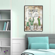 Charger l&#39;image dans la galerie, Cactus et lettres - diamant rond complet - 30x40cm
