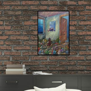Animaux sous-marins - diamant rond complet - 30x40cm