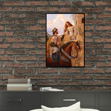 Charger l&#39;image dans la galerie, Princesse et chevalier - diamant rond complet - 30x40cm
