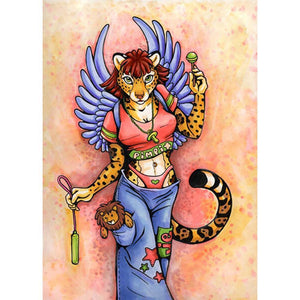 Tiger girl - diamant rond complet - 30x40cm