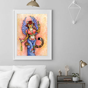 Tiger girl - diamant rond complet - 30x40cm