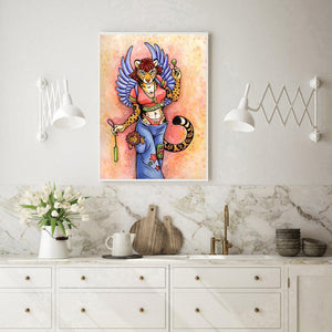 Tiger girl - diamant rond complet - 30x40cm