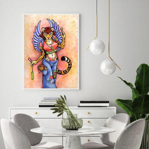 Tiger girl - diamant rond complet - 30x40cm