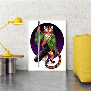 Tiger girl - diamant rond complet - 30x40cm