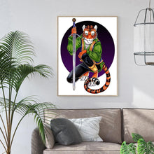 Charger l&#39;image dans la galerie, Tiger girl - diamant rond complet - 30x40cm
