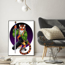 Charger l&#39;image dans la galerie, Tiger girl - diamant rond complet - 30x40cm
