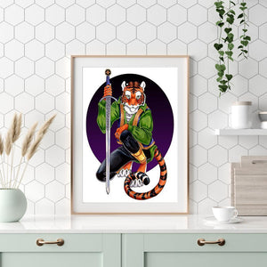 Tiger girl - diamant rond complet - 30x40cm
