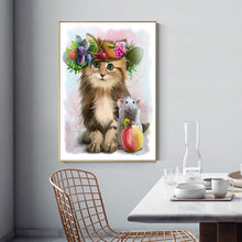 Charger l&#39;image dans la galerie, Souris de chat - diamant rond complet - 30x40cm
